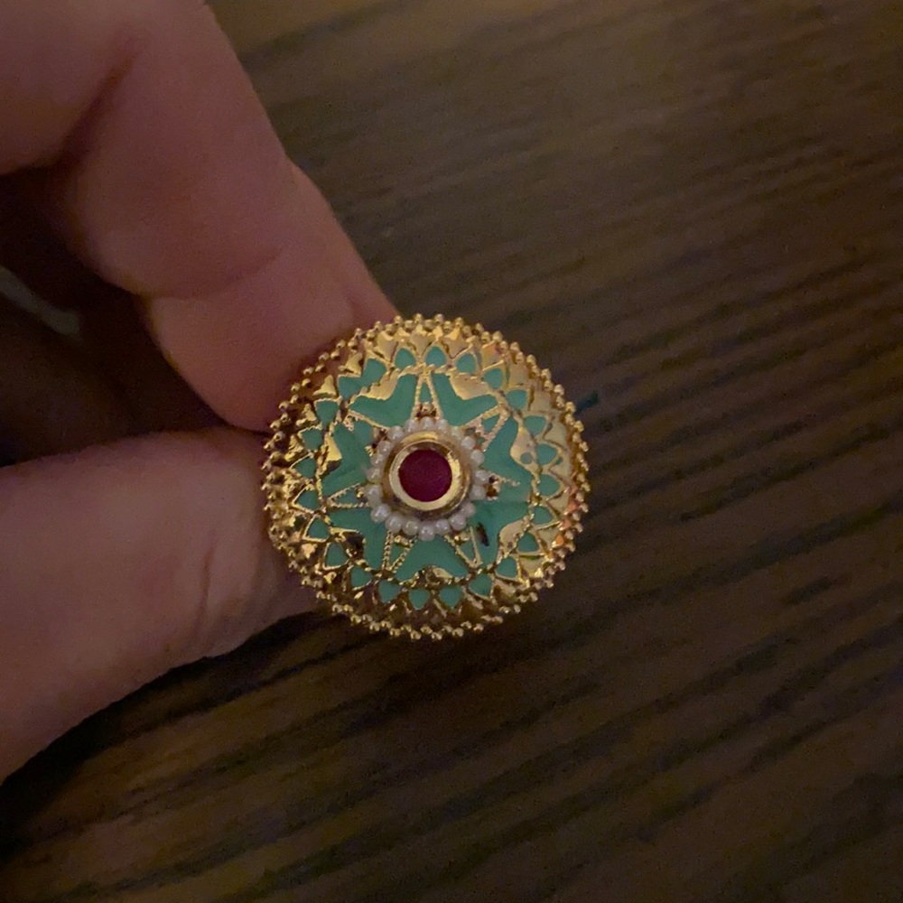Gold and turquoise new ring